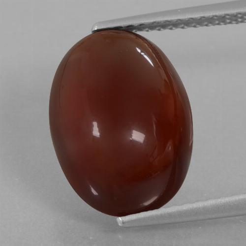 Granate hessonita marrón natural de 8,05 ct, corte óvalo, translúcido