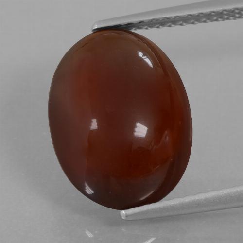 Granate hessonita marrón natural de 7,03 ct, corte óvalo, translúcido