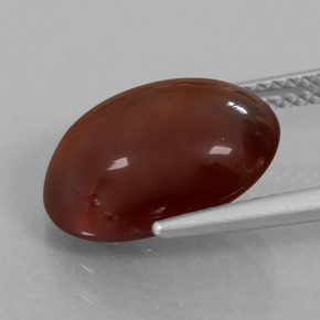 Granate hessonita marrón natural de 7,03 ct, corte óvalo, translúcido