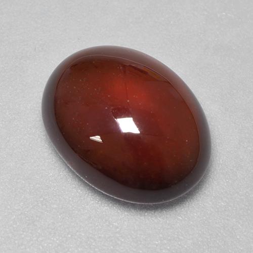Granate hessonita naranja natural de 6,41 ct, corte óvalo, translúcido