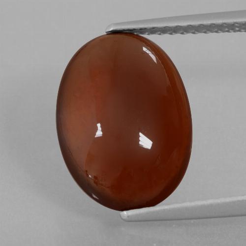 Granate hessonita marrón natural de 5,00 ct, corte óvalo, translúcido