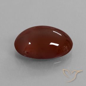 granate hessonita Marrón oscuro medio natural de 7.29 ct, Ovalada, Translúcido
