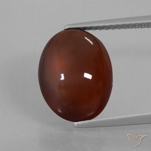 6.64ct Natural Marrón rojizo Granate Hessonita, Ovalada, Translúcido