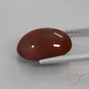 granate hessonita Marrón rojizo natural de 6.64 ct, Ovalada, Translúcido