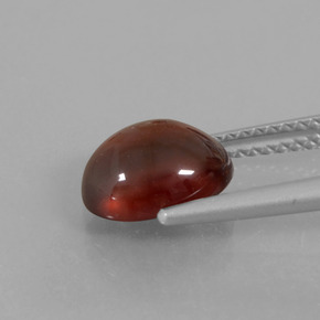 Granate hessonita naranja natural de 2,77 ct, corte óvalo, translúcido