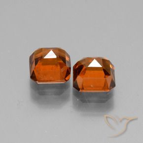 Gemas de granate hessonita Naranja medio natural de 2.91 ct, Corte Octágono / Esmeralda, VS