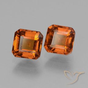 Gemas de granate hessonita Naranja medio natural de 2.75 ct, Corte Octágono / Esmeralda, VS-SI