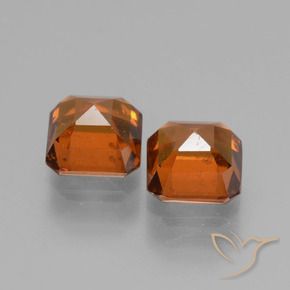 Gemas de granate hessonita Naranja medio natural de 2.75 ct, Corte Octágono / Esmeralda, VS-SI