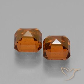 Gemas de granate hessonita Naranja oscuro natural de 2.99 ct, Corte Octágono / Esmeralda, VS