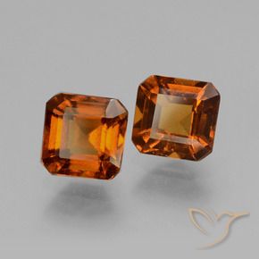Gemas de granate hessonita Naranja oscuro natural de 2.36 ct, Corte Octágono / Esmeralda, VS
