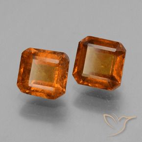Gemas de granate hessonita Ámbar naranja natural de 2.77 ct, Corte Octágono / Esmeralda, VS