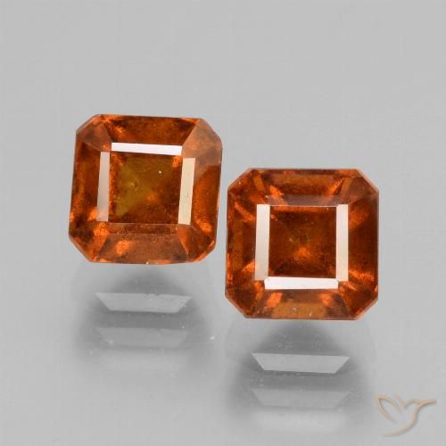 3.35ctw Natural Ámbar naranja granate hessonita, corte esmeralda, VS-SI