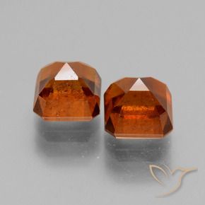 Gemas de granate hessonita Ámbar naranja natural de 3.35 ct, Corte Octágono / Esmeralda, VS-SI
