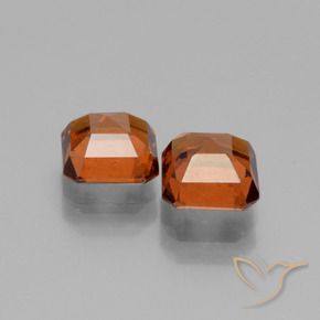 Gemas de granate hessonita Naranja medio natural de 2.69 ct, Corte Octágono / Esmeralda, VS
