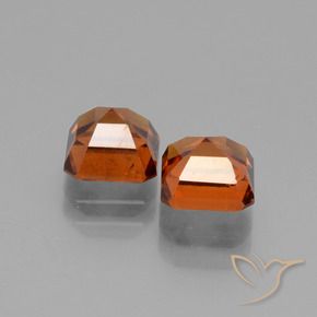 Gemas de granate hessonita Naranja rojizo natural de 2.90 ct, Corte Octágono / Esmeralda, VS