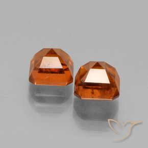 Gemas de granate hessonita Ámbar naranja natural de 3.23 ct, Corte Octágono / Esmeralda, VS-SI