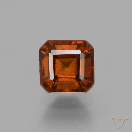 1.73ct Natural Naranja oscuro granate hessonita, corte esmeralda, VS