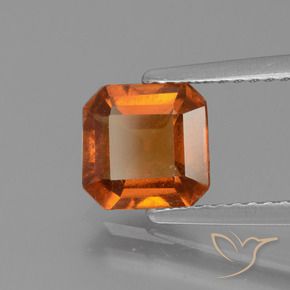 granate hessonita Naranja oscuro medio natural de 1.71 ct, Corte Octágono / Esmeralda, VS