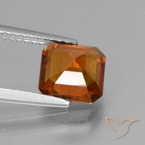 granate hessonita Ámbar naranja natural de 1.86 ct, Corte Octágono / Esmeralda, VS-SI