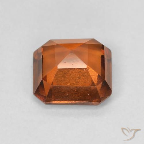 granate hessonita Naranja oscuro natural de 1.86 ct, Corte Octágono / Esmeralda, VS