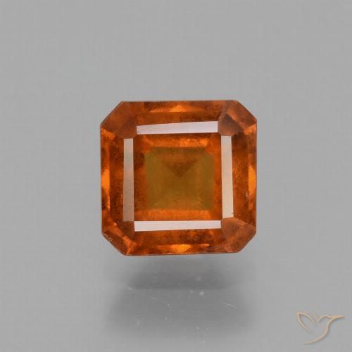 1.97ct Natural Naranja fuego granate hessonita, corte esmeralda, VS