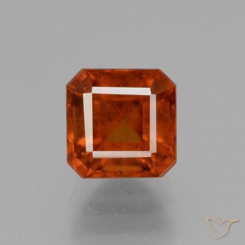2.51ct Natural Naranja oscuro granate hessonita, corte esmeralda, VS-SI
