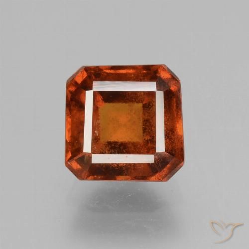 2.57ct Natural Naranja medio granate hessonita, corte esmeralda, VS-SI