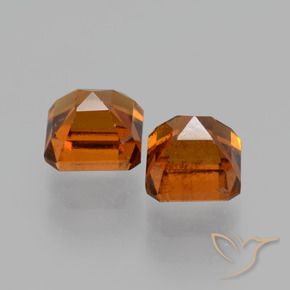 Gemas de granate hessonita Naranja oscuro natural de 2.42 ct, Corte Octágono / Esmeralda, VS