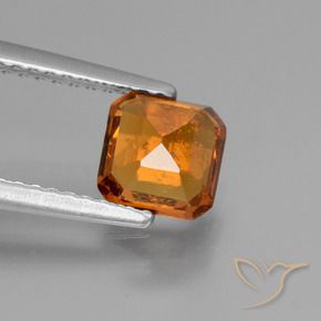 granate hessonita Naranja oscuro medio natural de 1.33 ct, Corte Octágono / Esmeralda, VS-SI