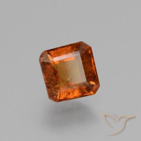 granate hessonita Naranja oscuro natural de 1.48 ct, Corte Octágono / Esmeralda, VS-SI