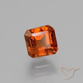 granate hessonita Naranja oscuro natural de 1.58 ct, Corte Octágono / Esmeralda, VS-SI