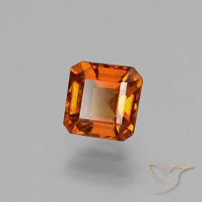 granate hessonita Naranja oscuro natural de 1.27 ct, Corte Octágono / Esmeralda, VS