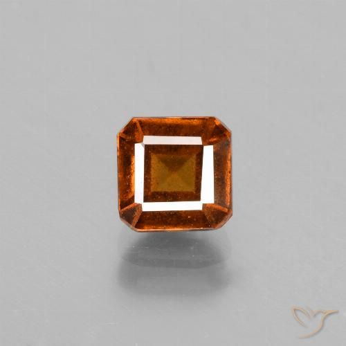 1.49ct Natural Naranja oscuro granate hessonita, corte esmeralda, VS