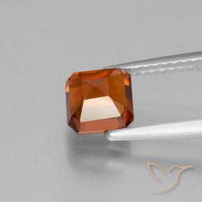granate hessonita Naranja oscuro natural de 1.49 ct, Corte Octágono / Esmeralda, VS