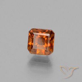 granate hessonita Naranja oscuro natural de 1.41 ct, Corte Octágono / Esmeralda, VS