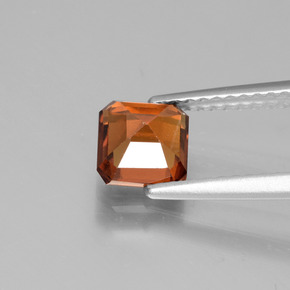 granate hessonita Ámbar naranja natural de 1.15 ct, corte esmeralda, VS