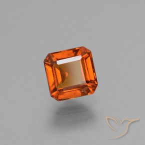 granate hessonita Naranja fuego natural de 1.56 ct, Corte Octágono / Esmeralda, VS