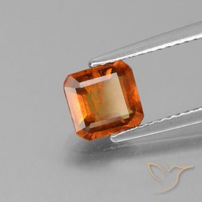 granate hessonita Naranja oscuro natural de 1.38 ct, Corte Octágono / Esmeralda, VS-SI