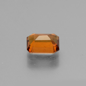 Granate hessonita naranja natural de 1,29 ct, corte esmeralda, VS