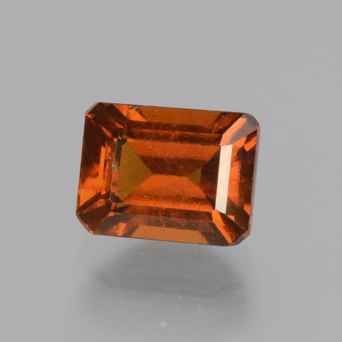 Granate hessonita naranja natural de 2,54 ct, corte esmeralda, VS-SI