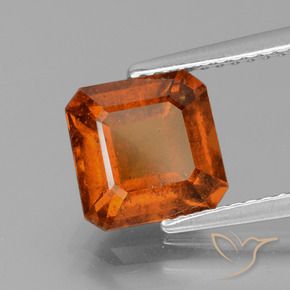 granate hessonita Naranja rojizo natural de 2.83 ct, Corte Octágono / Esmeralda, VS-SI
