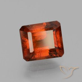 granate hessonita Naranja fuego natural de 2.84 ct, Corte Octágono / Esmeralda, VS-SI
