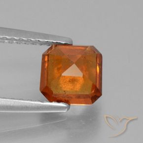 granate hessonita Naranja medio natural de 1.56 ct, Corte Octágono / Esmeralda, VS-SI