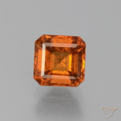 1.64ct Natural Naranja rojizo granate hessonita, corte esmeralda, VS