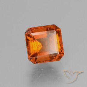 granate hessonita Naranja rojizo natural de 1.64 ct, Corte Octágono / Esmeralda, VS