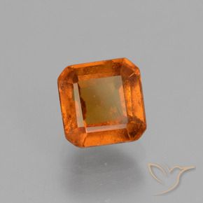 granate hessonita Naranja oscuro natural de 1.56 ct, Corte Octágono / Esmeralda, VS-SI