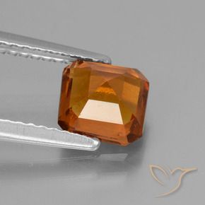 granate hessonita Naranja oscuro natural de 1.42 ct, Corte Octágono / Esmeralda, VS-SI