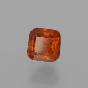 Granate hessonita naranja natural de 1,22 ct, corte esmeralda, VS-SI