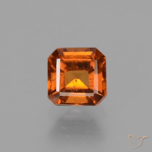 0.92ct Natural Naranja rojizo granate hessonita, corte esmeralda, VS