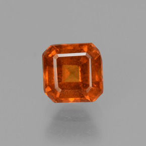 granate hessonita Naranja canela natural de 0.96 ct, corte esmeralda, VS